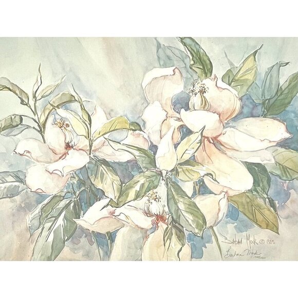 26.5"x21" Ltd Ed Signed Numbered Print MAGNOLIA by BARBARA MOCK 1986 Somerset - Picture 2 of 7